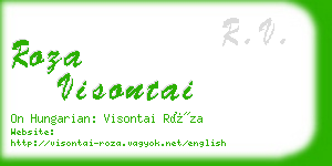 roza visontai business card